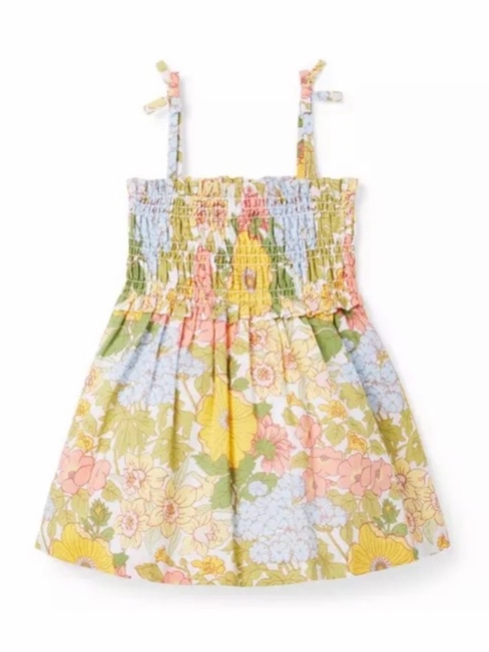 Janie and Jack Sienna Smocked Sundress in Mimosa Floral 2T